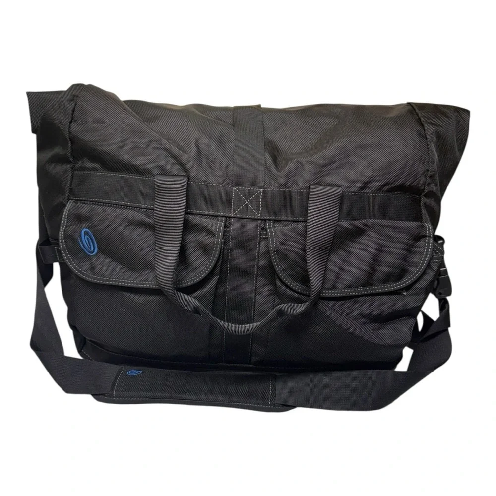 Timbuk2 Hemlock Duffel Roll-top Velcro Messenger Bag, Black, Crossbody